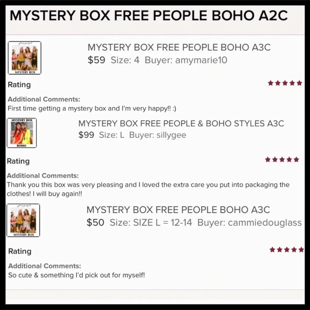 FREE PEOPLE BOHO MYSTERY BOX A2C - Picture 12 of 16